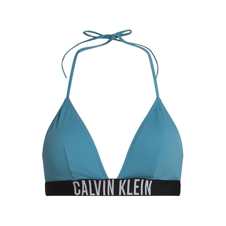 Calvin Klein Women's Blue Triangle Bikini Top in Size 12, Sports Direct