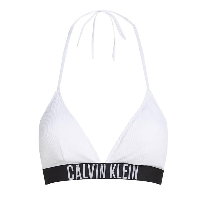 Calvin Klein Women's White Triangle Bikini Top in Size 14, Sports Direct