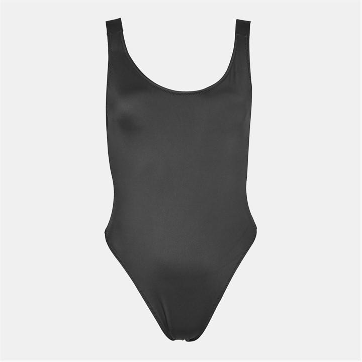 Calvin Klein Women's Black Scoop Back One Piece Swimsuit in Size 14, Sports Direct
