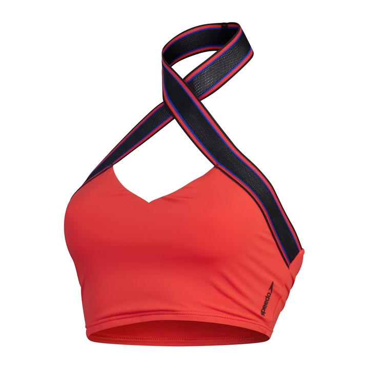 Speedo Women's Pink Halter Crop Top Bikini in Size 16, Sports Direct