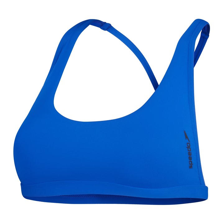 Speedo Women's Blue Neck Bikini Top in Size 6, Sports Direct