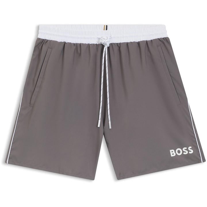 Boss Men's Grey Bodywear Starfish Swim Shorts - Breathable Mesh in Size 4XL, Sports Direct