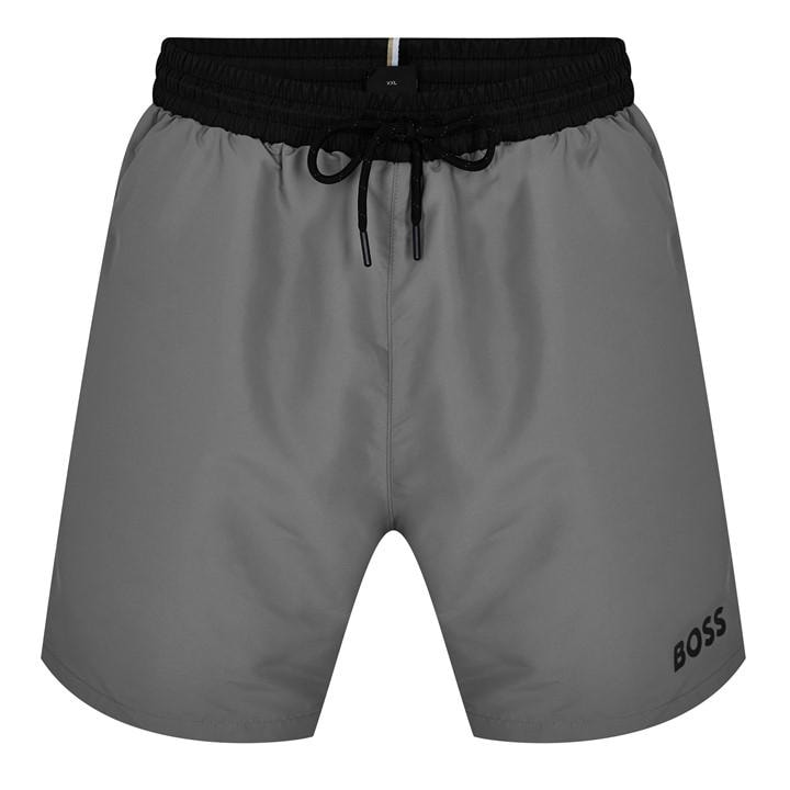 Boss Men's Grey Bodywear Starfish Swim Shorts - Breathable Mesh in Size 2XL, Sports Direct