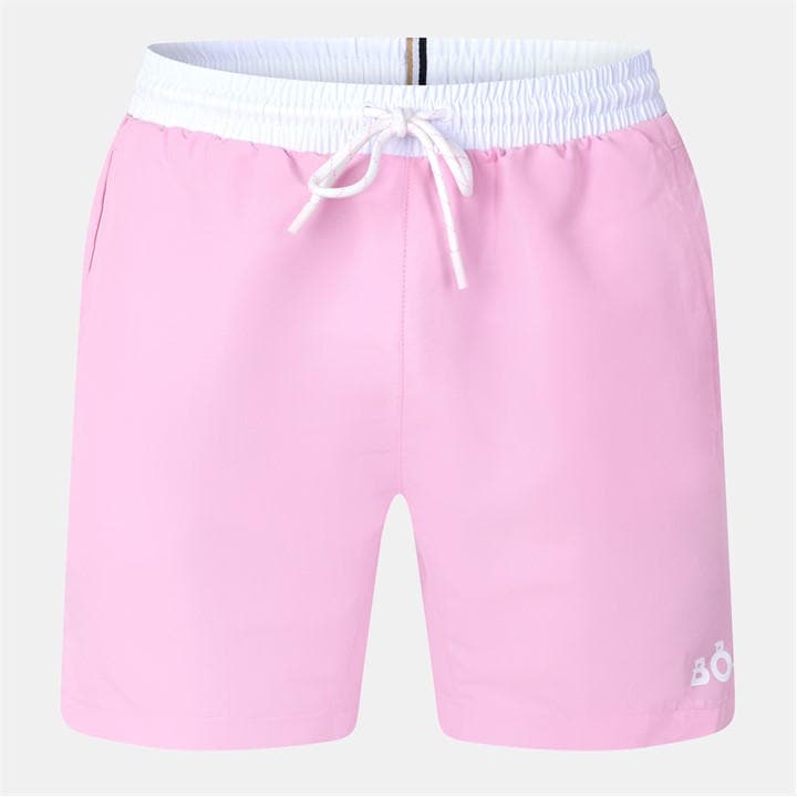Boss Men's Pink Bodywear Starfish Swim Shorts - Breathable Mesh in Size L, Sports Direct