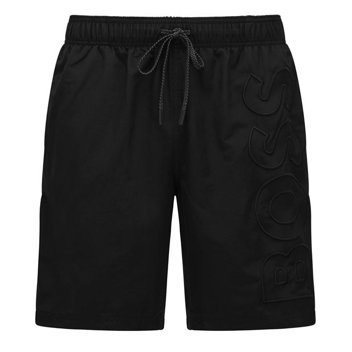 Boss Men' Black Bodywear Whale Swim Shorts, Chlorine-Resistant in Size S, Sports Direct