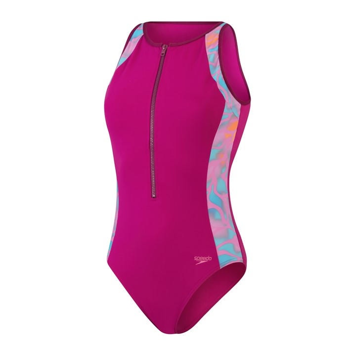 Speedo Women's Purple One Piece Swimsuit in Size 8, Sports Direct