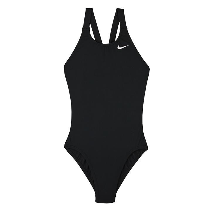 Nike Girls Black Solid Swimsuit in Size 9 - 10 Years, Sports Direct
