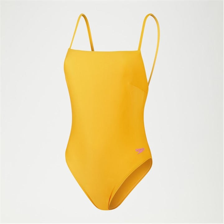 Speedo Women's Yellow One Piece Swimsuit in Size 20, Sports Direct