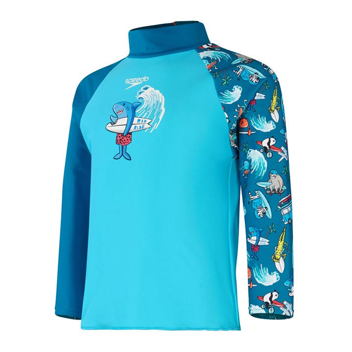 Speedo  Kids' Print One Piece Swimsuit - Blue/Blue - 9-12 Mnth - Image 2