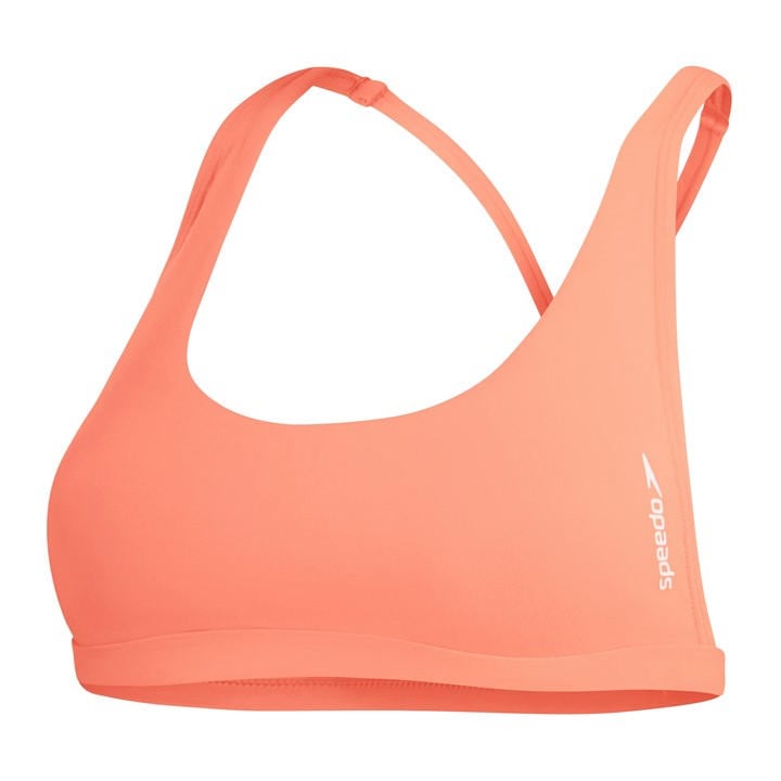 Speedo Women's Orange Performance Bikini Top in Size 8, Sports Direct