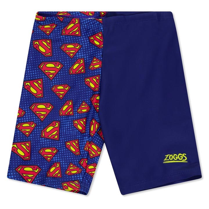 Zoggs  Kids Blue Superman Mid Jammer  in Size 6 - 7 Years, Sports Direct