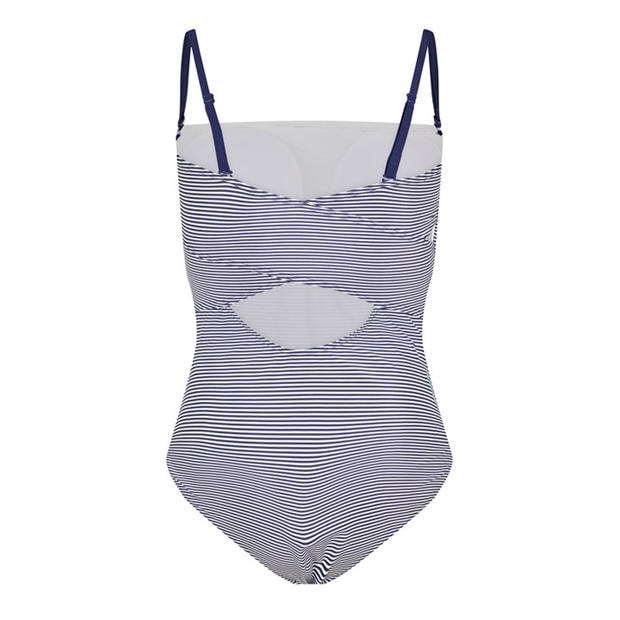 Grey - Zoggs - Pebbly Bandeau Crossback Womens