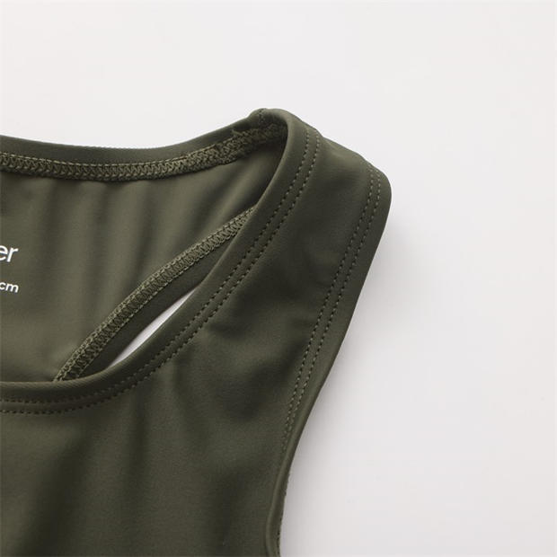 Khaki - Slazenger - LYCRA® XTRA LIFE™ Racer Back Swimsuit Girls