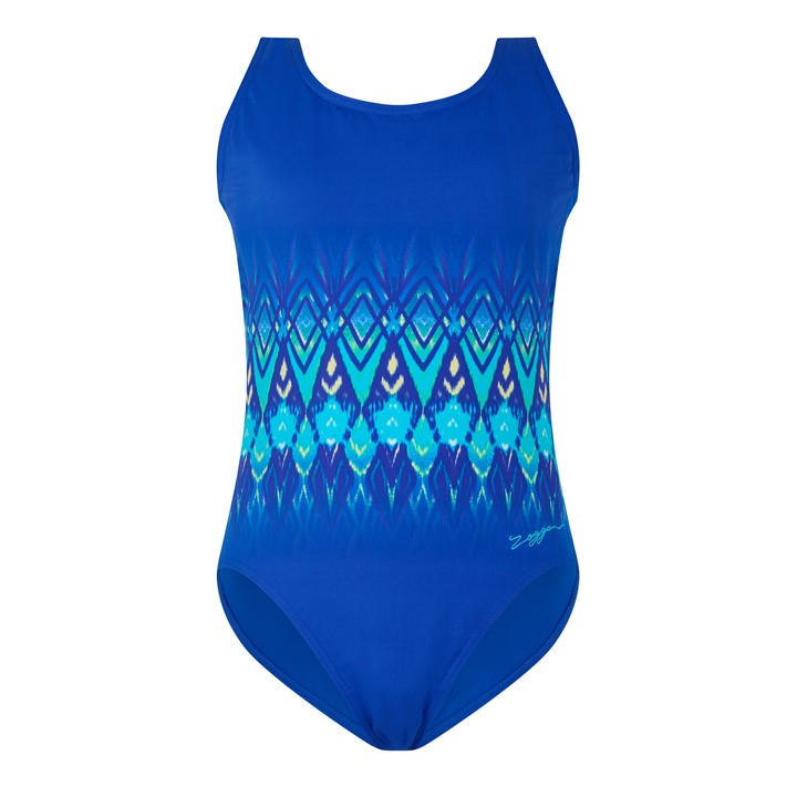 Zoggs Women's Blue Reef Scoopback in Size 8, Sports Direct