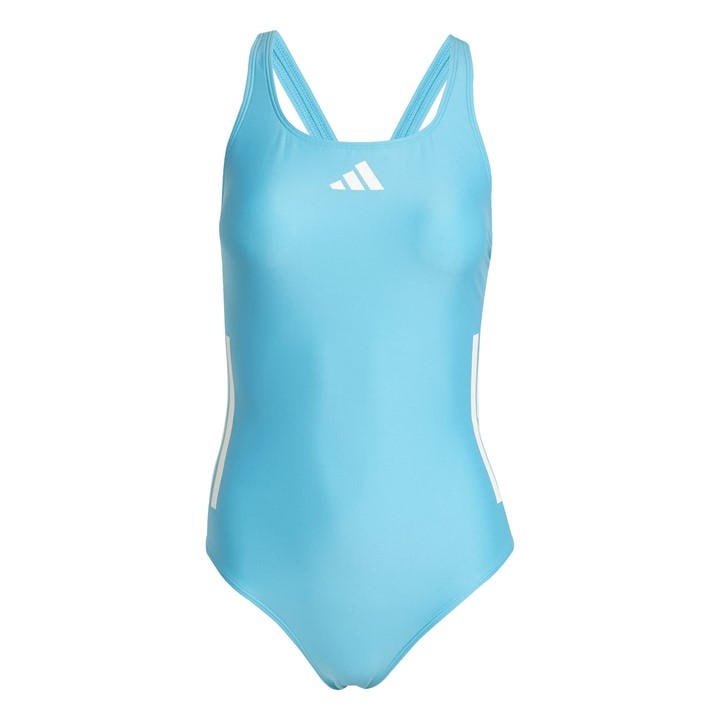 Adidas Women's Blue Sh3.ro Classic 3-Stripes Swimsuit in Size XS, Sports Direct