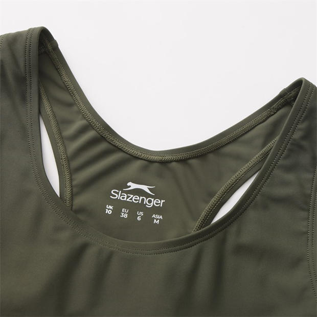 Khaki - Slazenger - LYCRA® XTRA LIFE™ Boyleg Swimsuit Ladies