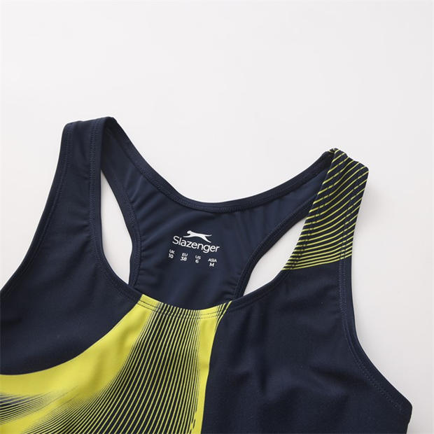 Blue/Yel/Wht - Slazenger - LYCRA® XTRA LIFE™ Boyleg Swimsuit Ladies