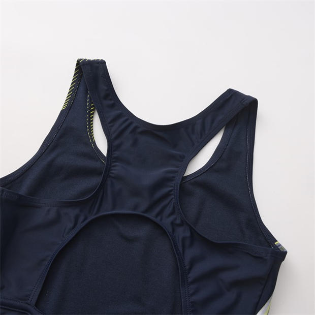 Blue/Yel/Wht - Slazenger - LYCRA® XTRA LIFE™ Boyleg Swimsuit Ladies