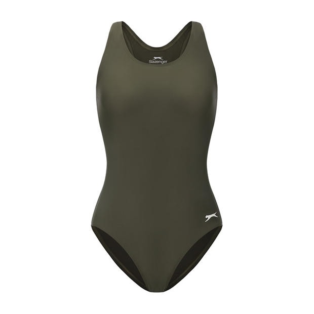 Khaki - Slazenger - Racer Back LYCRA® XTRA LIFE™ Swimsuit Ladies