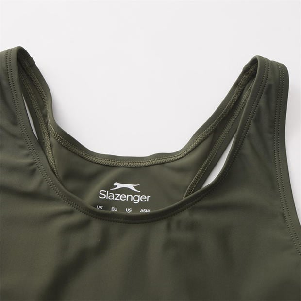 Khaki - Slazenger - Racer Back LYCRA® XTRA LIFE™ Swimsuit Ladies
