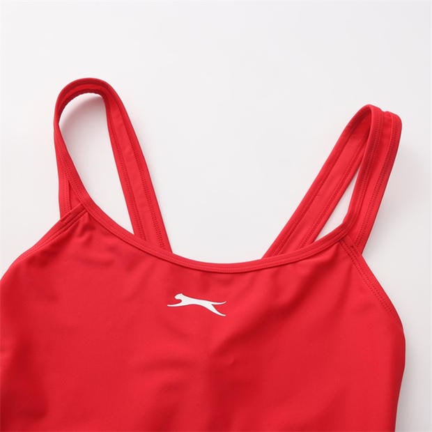 Red - Slazenger - LYCRA® XTRA LIFE ™ X Back Swimsuit Ladies