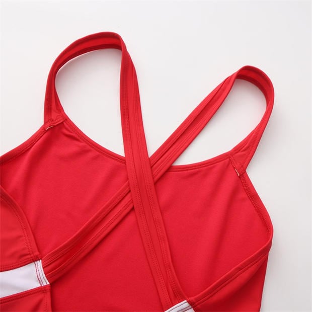 Red - Slazenger - LYCRA® XTRA LIFE ™ X Back Swimsuit Ladies