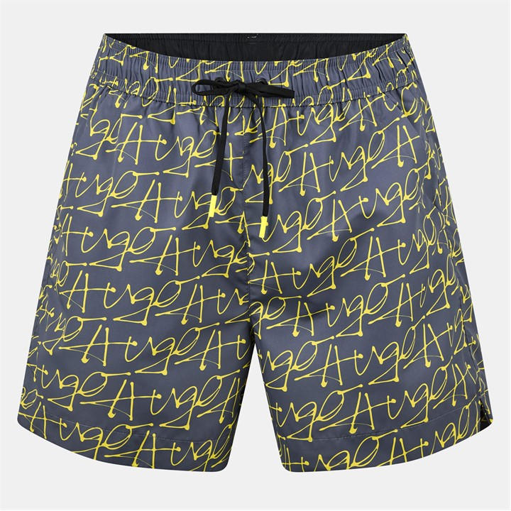 Hugo Men' Yellow Marco 01 Swim Shorts in Size S, Sports Direct