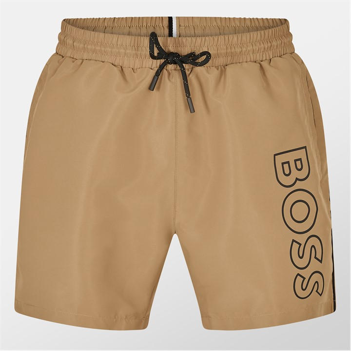 Boss Men's Beige Swim Shorts With Logo Detail (Stormfish) in Size 2XL, Sports Direct