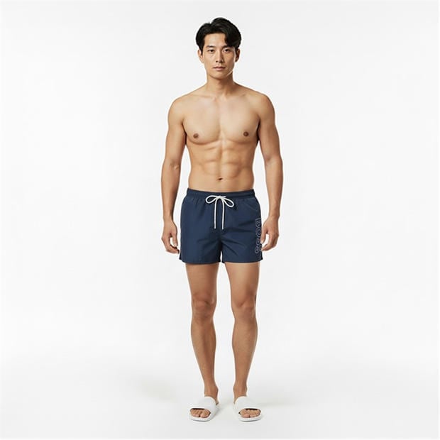 Tengerészkék 412 - Boss - Mens BOSS Swim Shorts with Logo Detail (Stormfish)