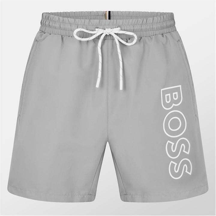 Boss Men's Grey Swim Shorts With Logo Detail (Stormfish) in Size 2XL, Sports Direct