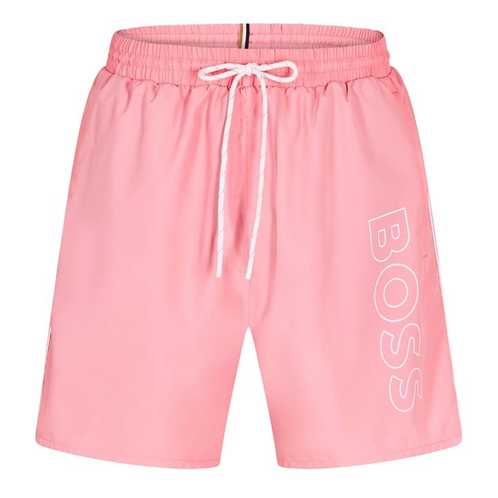 Boss Men's Pink Swim Shorts With Logo Detail (Stormfish) in Size 2XL, Sports Direct