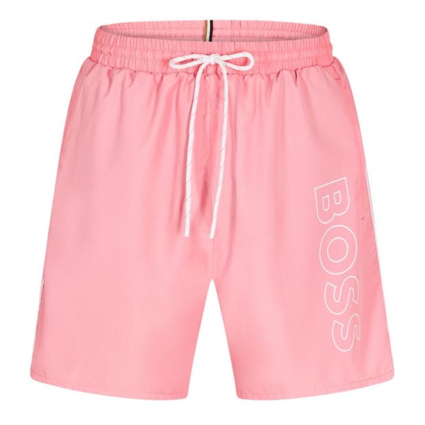 Pink 685 - Boss - Mens BOSS Swim Shorts with Logo Detail (Stormfish)