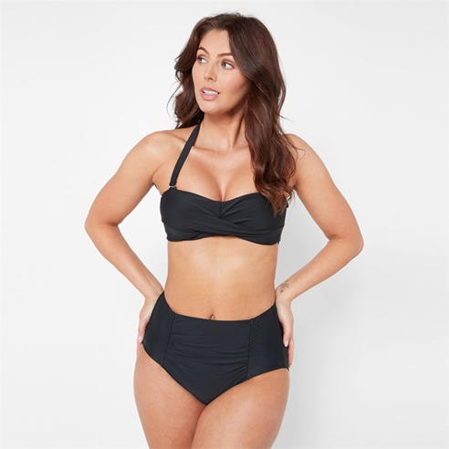 Be You - Women's Ruched Front High Waisted Bikini Bottoms