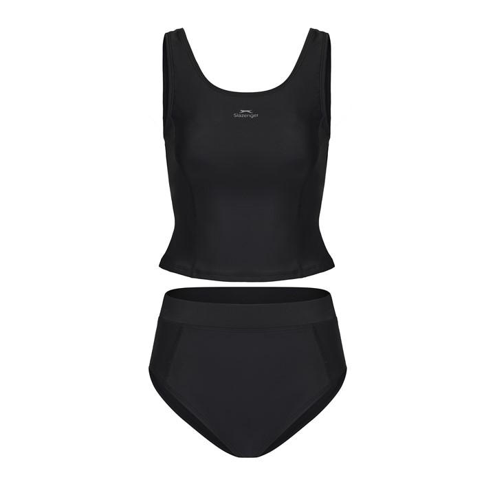 Slazenger Women's Black Tankini Set in Size 16, Sports Direct