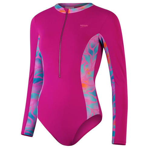 Speedo - Asia Fit Womens Long Sleeve Panel Swimsuit