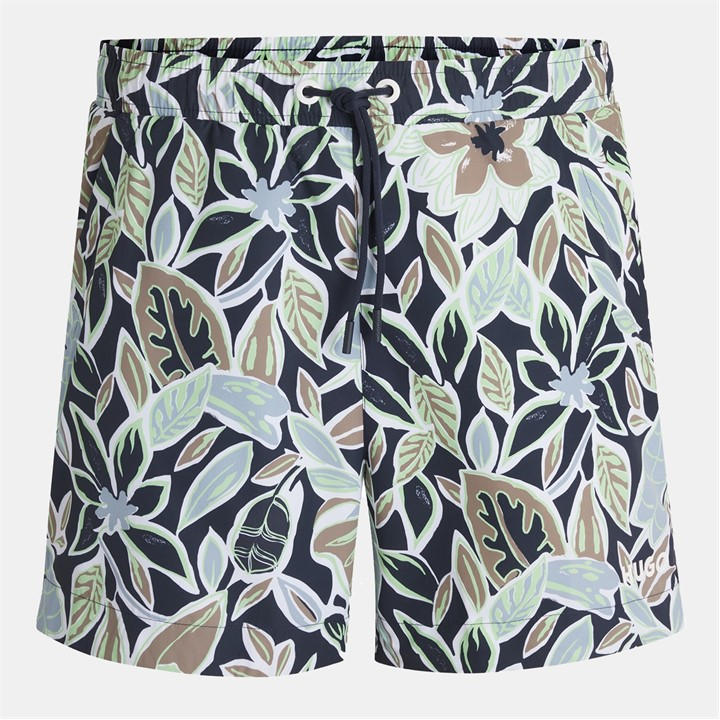 Hugo Men's Blue Calala Quick-Drying Mesh Lined Swim Shorts in Size L, Sports Direct