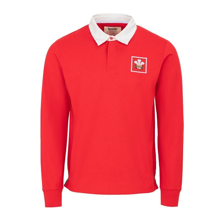 Kooga Men' Red Vintage Long Sleeve Rugby Shirt in Size S, Sports Direct