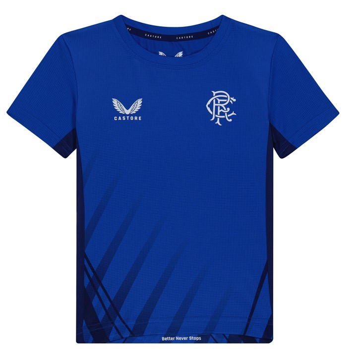 Castore Blue Kids Rangers Licensed Short Sleeve T Shirt - 7-8 Yrs - Image 2