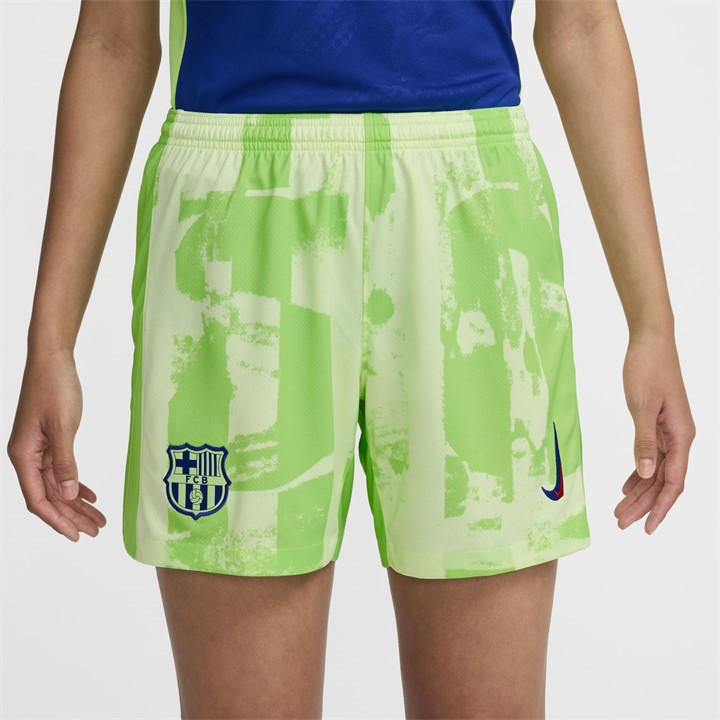 Image of Nike Barcelona Third Shorts 2024 2025 Womens - Green Female 16