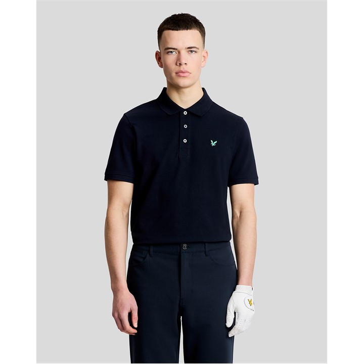 Lyle And Scott Men's Blue Lyle & Scott Golf Green Eagle Polo Shirt in Size L, Sports Direct