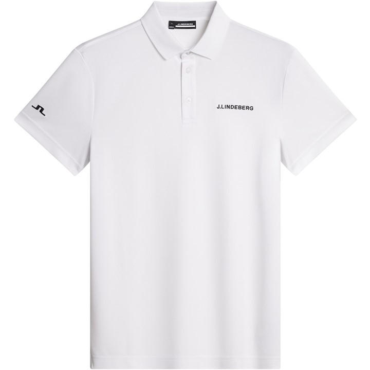 J Lindeberg Golf Men's White Jlg Bridge Short-Sleeve Performance Polo Shirt in Size XL, Sports Direct