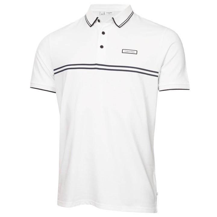 Calvin Klein Golf Men's White Short Sleeve Performance Polo Shirt in Size XL, Sports Direct