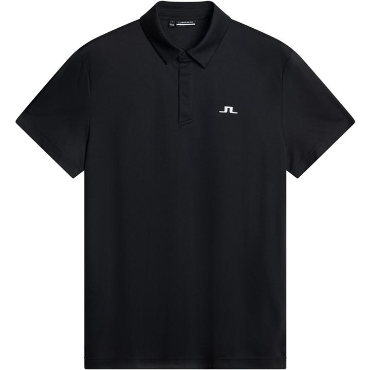 J Lindeberg Golf Men' Black Short Sleeve Performance Polo Shirt in Size S, Sports Direct