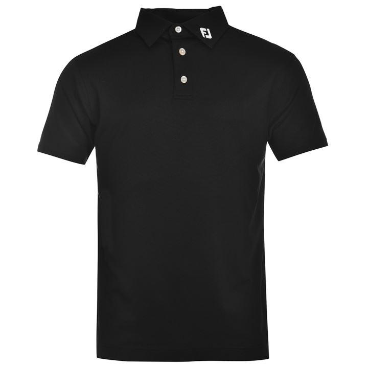 Footjoy Men's Black Solid Polo Shirt in Size 2XL, Sports Direct