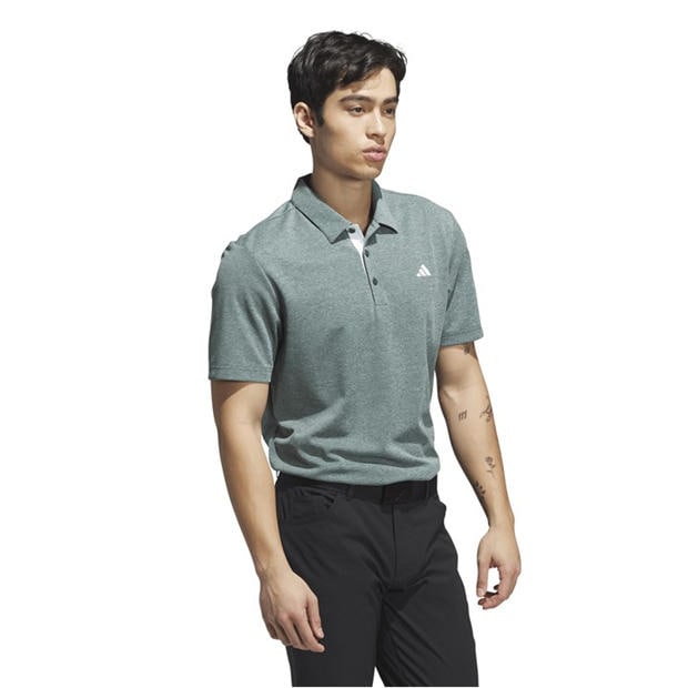 Colleg Green - adidas - Heather Polo Shirt Mens