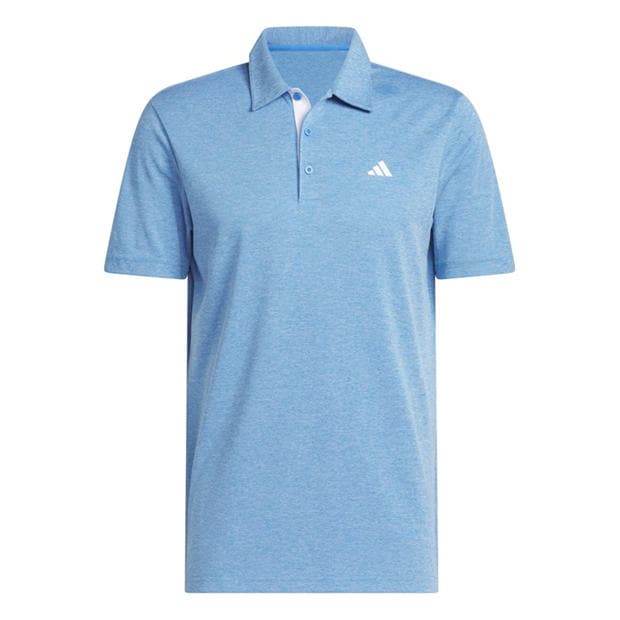 Lucid Blue - adidas - Heather Polo Shirt Mens