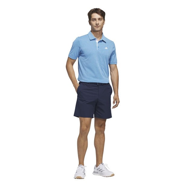 Lucid Blue - adidas - Heather Polo Shirt Mens