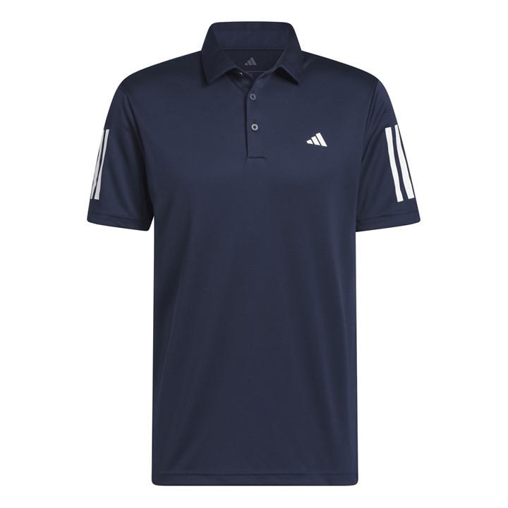 Adidas Men' Blue 3 Stripe Polo Shirt in Size S, Sports Direct