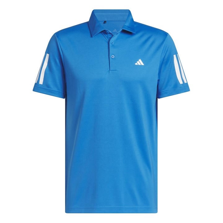 Adidas Men' Blue 3 Stripe Polo Shirt in Size S, Sports Direct