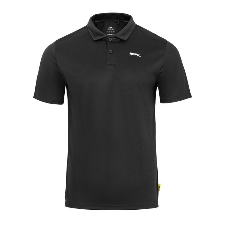Slazenger Men's Black Golf Solid Polo in Size XL, Sports Direct